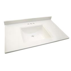 557629 25 In. Camilla Vanity Top With Backsplash - Solid White