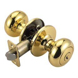 753111 Pro Cambridge Entry Door Knob, Polished Brass