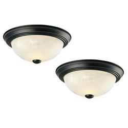 519231 11 In. 2 Light Ceiling Mount - Oil Rubbed Bronze, Pack Of 2
