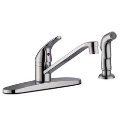 Middleton Single Handle Kitchen Faucet With Side Sprayer, Polished Chrome