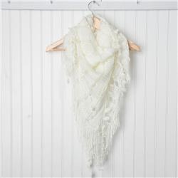 UPC 804879000518 product image for Design Imports CRCH09-WHT Crochet Triangle Wrap - White | upcitemdb.com
