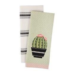 Design Imports Camz11115 Assorted Cactus Embellished Dishcloth - Set Of 2