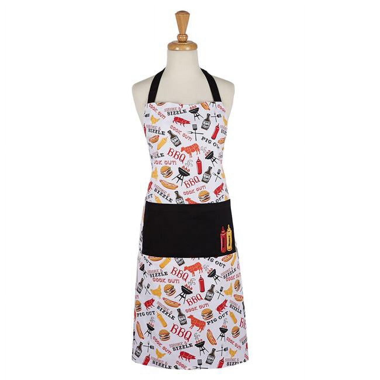 Design Imports Camz34763 Bbq Print Chef Apron