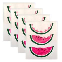 Design Imports Camz38802 Watermelon Swedish Dishcloth - Set Of 4
