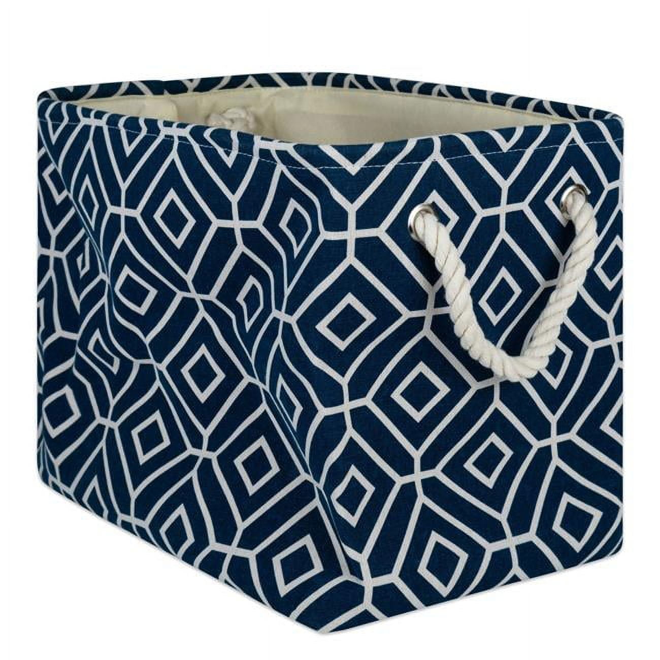 UPC 072456100030 product image for Design Imports CAMZ10003 Polyester Bin - Stained Glass Navy, Medium | upcitemdb.com