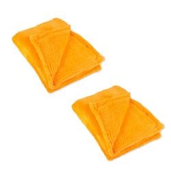 70102a Bright Fuzzy Fleece Throw, Orange, 50 X 60 In. - Pack Of 2