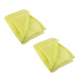 70104a Bright Lime Fuzzy Fleece Throw, Green, 50 X 60 In. - Pack Of 2