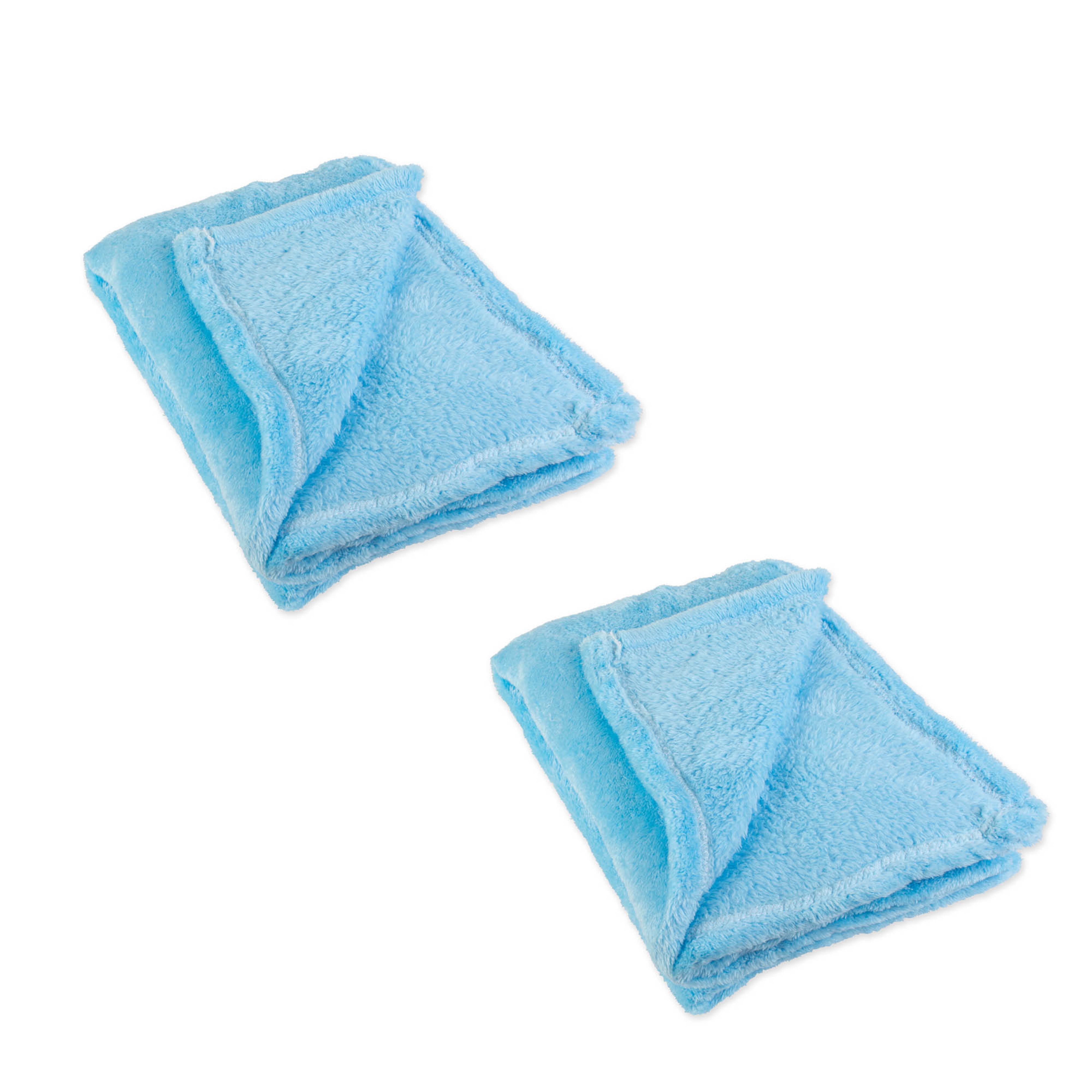 70105a Bright Fuzzy Fleece Throw, Sea Breeze, 50 X 60 In. - Pack Of 2