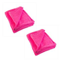 70107a Bright Fuzzy Fleece Throw, Pink, 50 X 60 In. - Pack Of 2