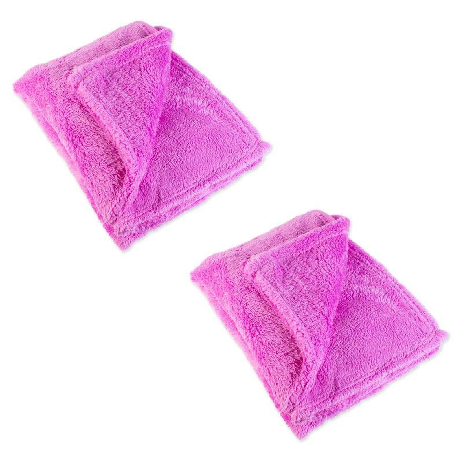70108a Bright Fuzzy Fleece Throw, Orchid, 50 X 60 In. - Pack Of 2