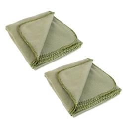 70183a Solid Polar Fleece Throw, Oil Green, 50 X 60 In. - Pack Of 2