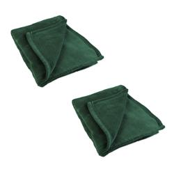 81535a Holiday Plush Fleece Blanket, Green, 50 X 60 In. - Pack Of 2
