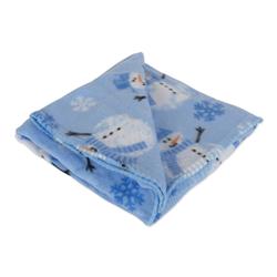 81585a Holiday Snowman Print Fleece Blanket, 50 X 60 In. - Pack Of 2
