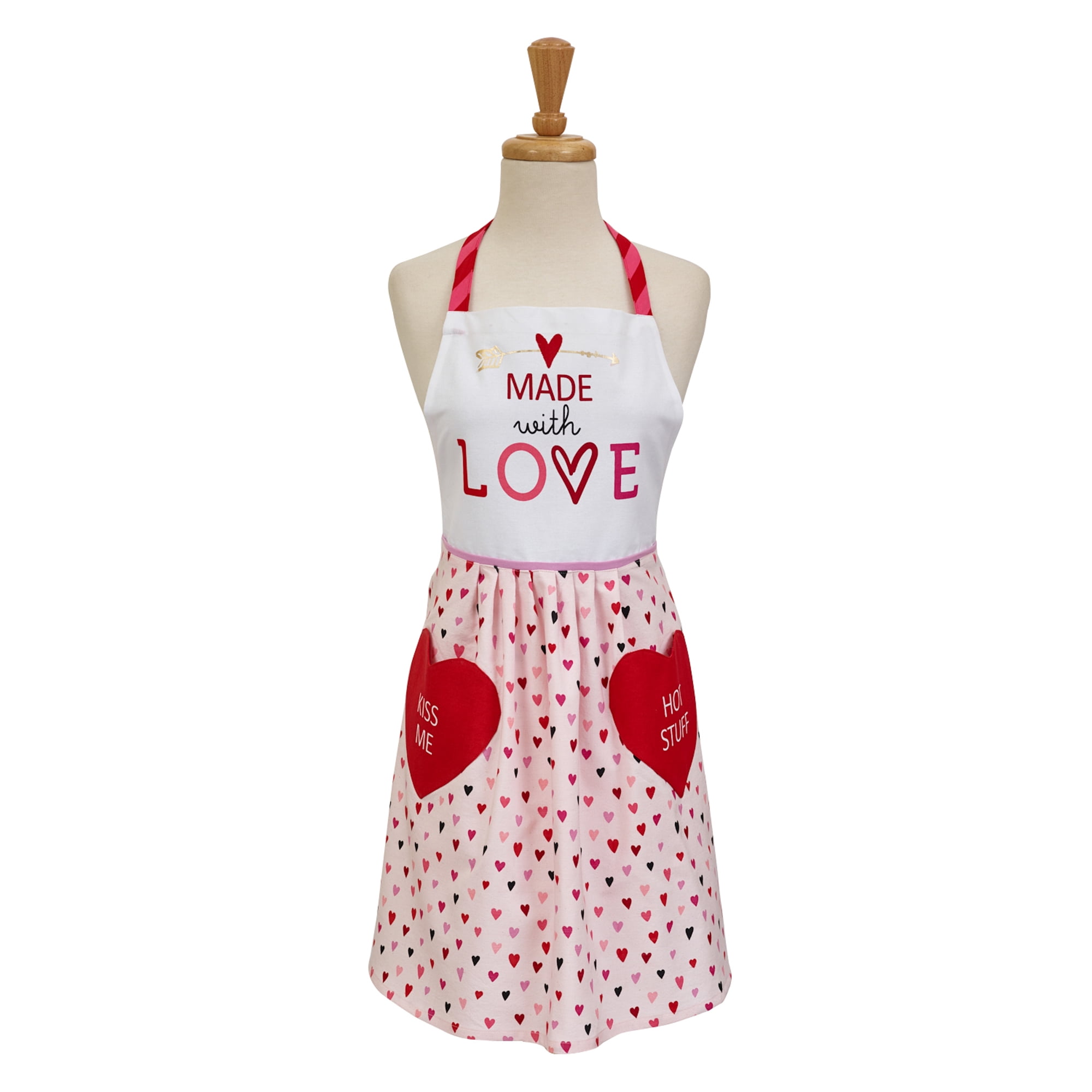 Design Imports Camz11093 Made With Love Print Skirt Apron