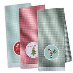 Design Imports Camz10344 Holiday Cheer Dish Towel Set - Set Of 3