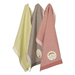 Design Imports Camz10693 Assorted Fall In Love Embellished Dish Towel Set - Set Of 3