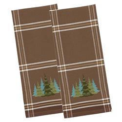 Design Imports Camz10778 Pine Woods Embroidered Dish Towel