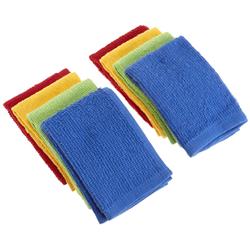 Design Imports Camz74196 Assorted Color Primary Barmop Dishcloth - Set Of 8