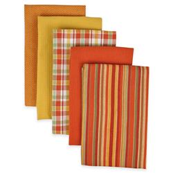 Design Imports Cbbb84583 Woven Kitchen Towel Set, Spice - Pack Of 5