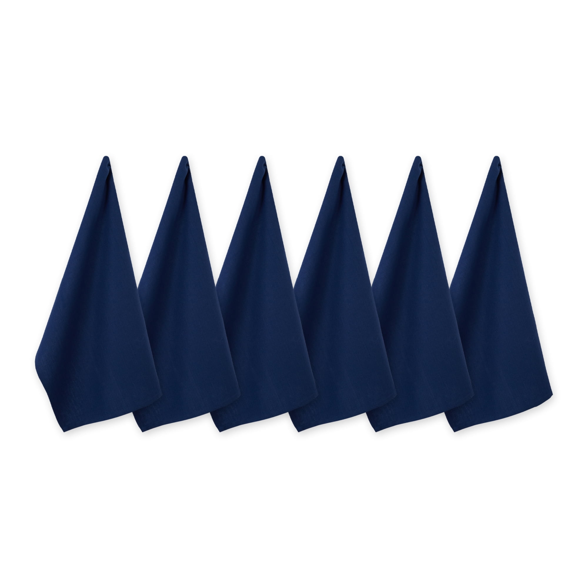 Design Imports Camz34467 Nautical Blue Flat Woven Dishtowel Set - Set Of 6