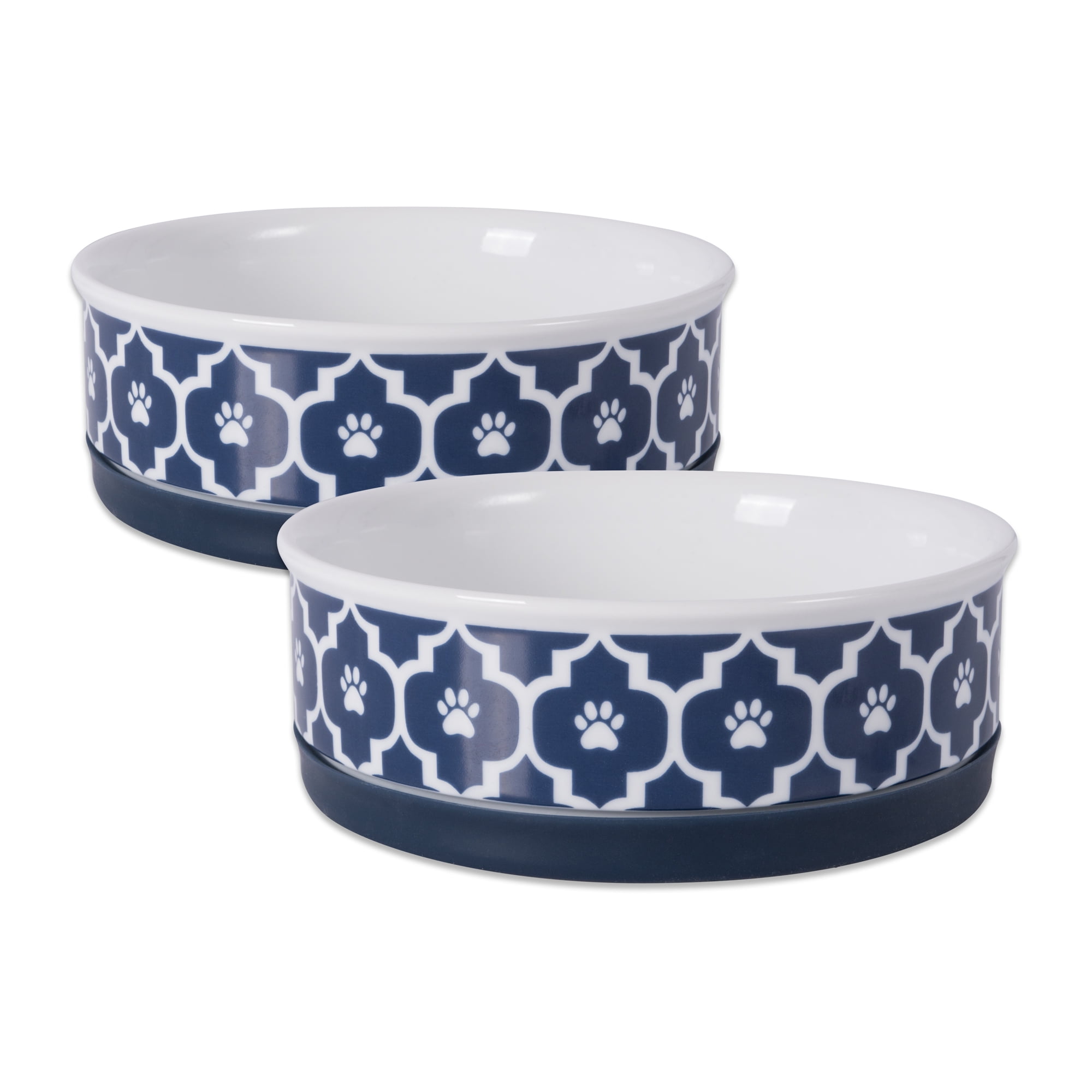 UPC 738215372406 product image for Design Imports CAMZ37240 6 x 2 in. Lattice Pet Bowl, Nautical Blue - Medium - Se | upcitemdb.com