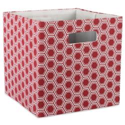 Design Imports Camz37927 11 X 11 X 11 In. Honeycomb Square Polyester Storage Cube, Rust