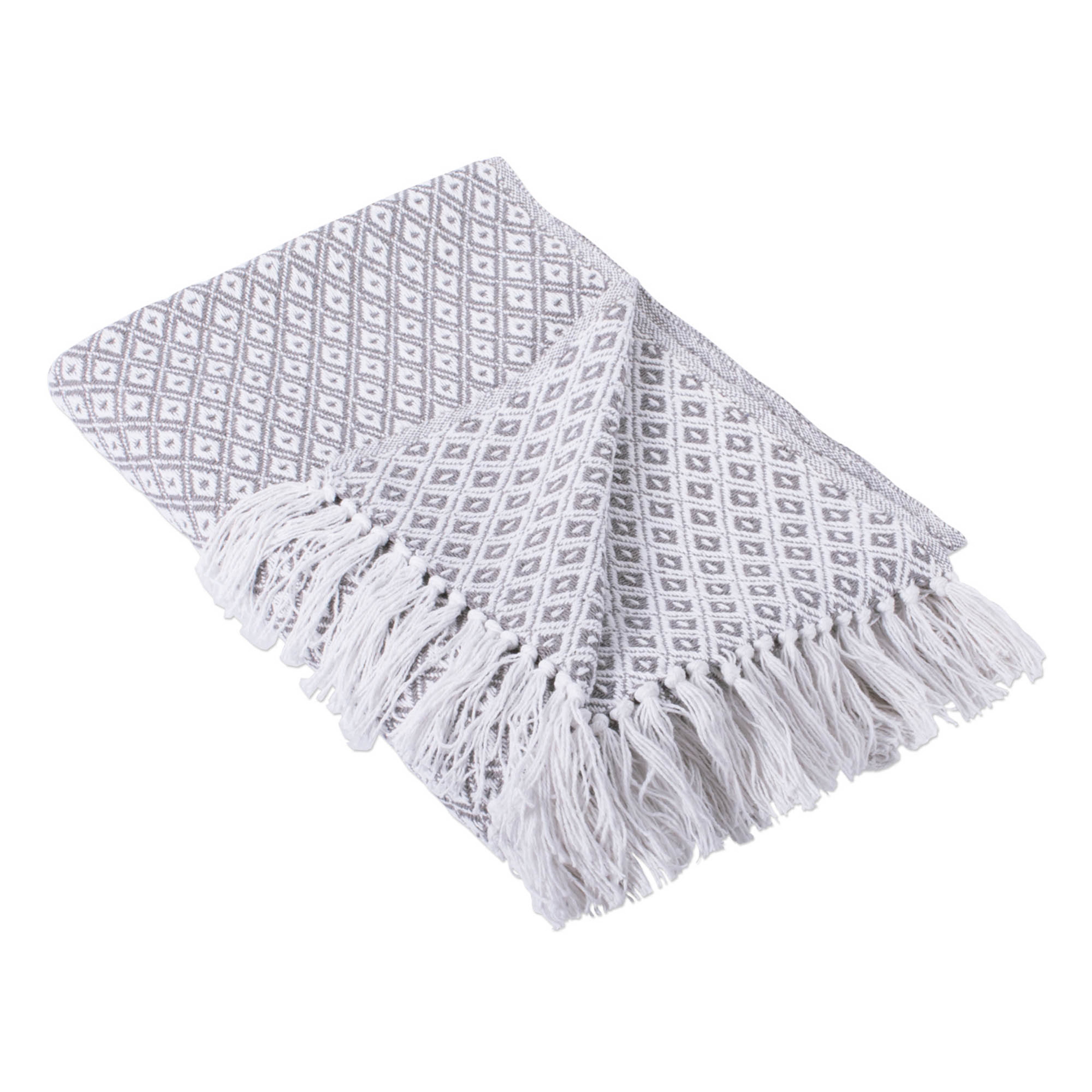 UPC 738215379948 product image for Design Imports CAMZ37994 Grey Mini Diamond Blanket Throw | upcitemdb.com