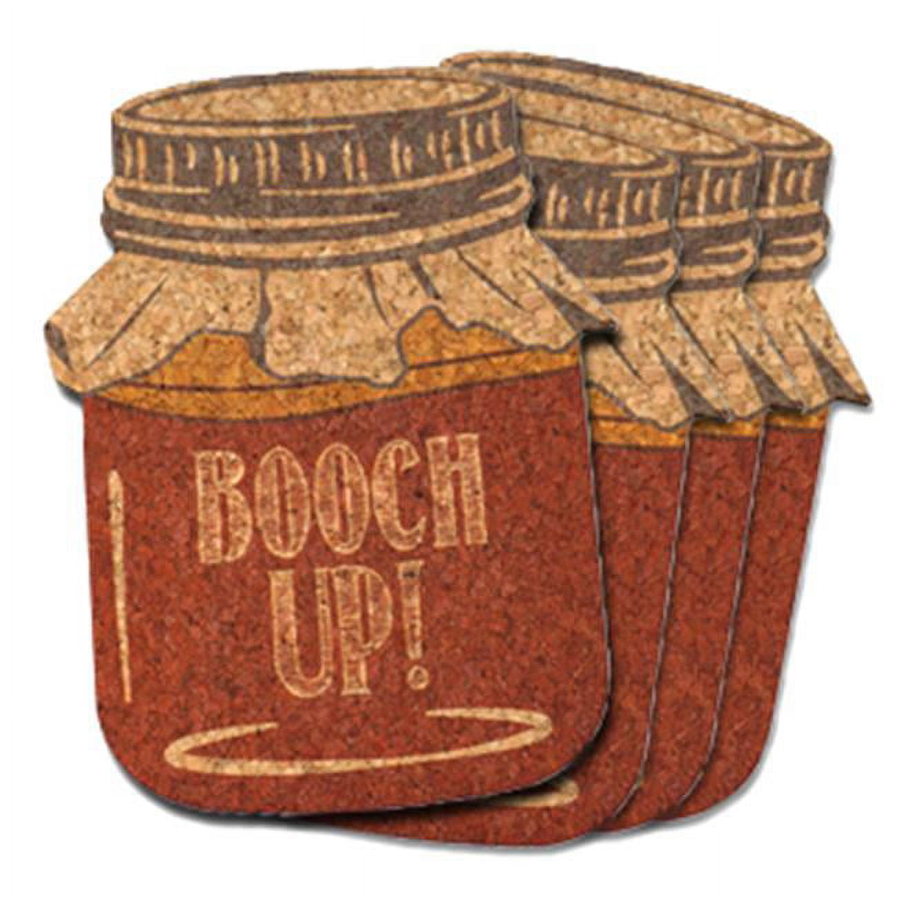 8497210 3.75 X 4.75 In. Booch Up Kombucha Mason Jar Cork Coasters - Set Of 4