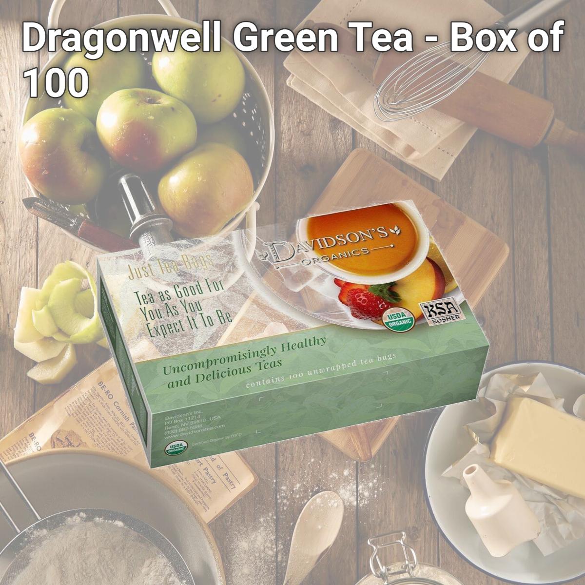 Picture of Davidsons Organics 254 Dragonwell Green Tea - Box of 100