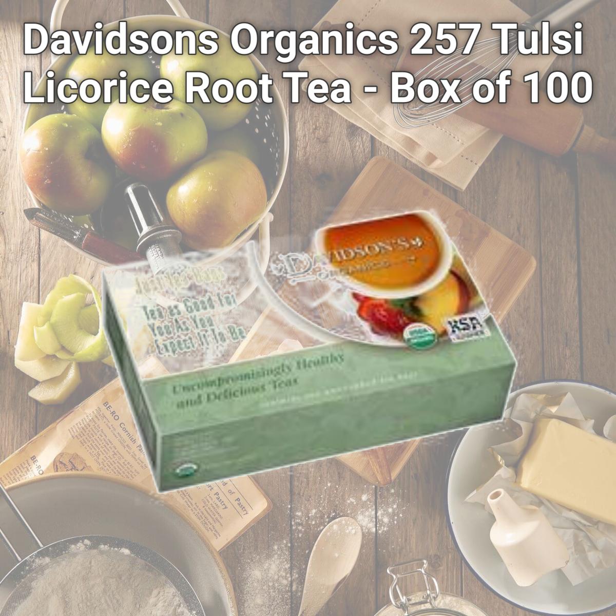 Picture of Davidsons Organics 257 Tulsi Licorice Root Tea - Box of 100