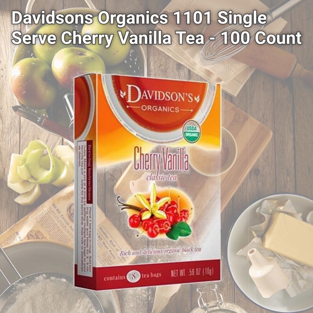 Picture of Davidsons Organics 1101 Single Serve Cherry Vanilla Tea - 100 Count