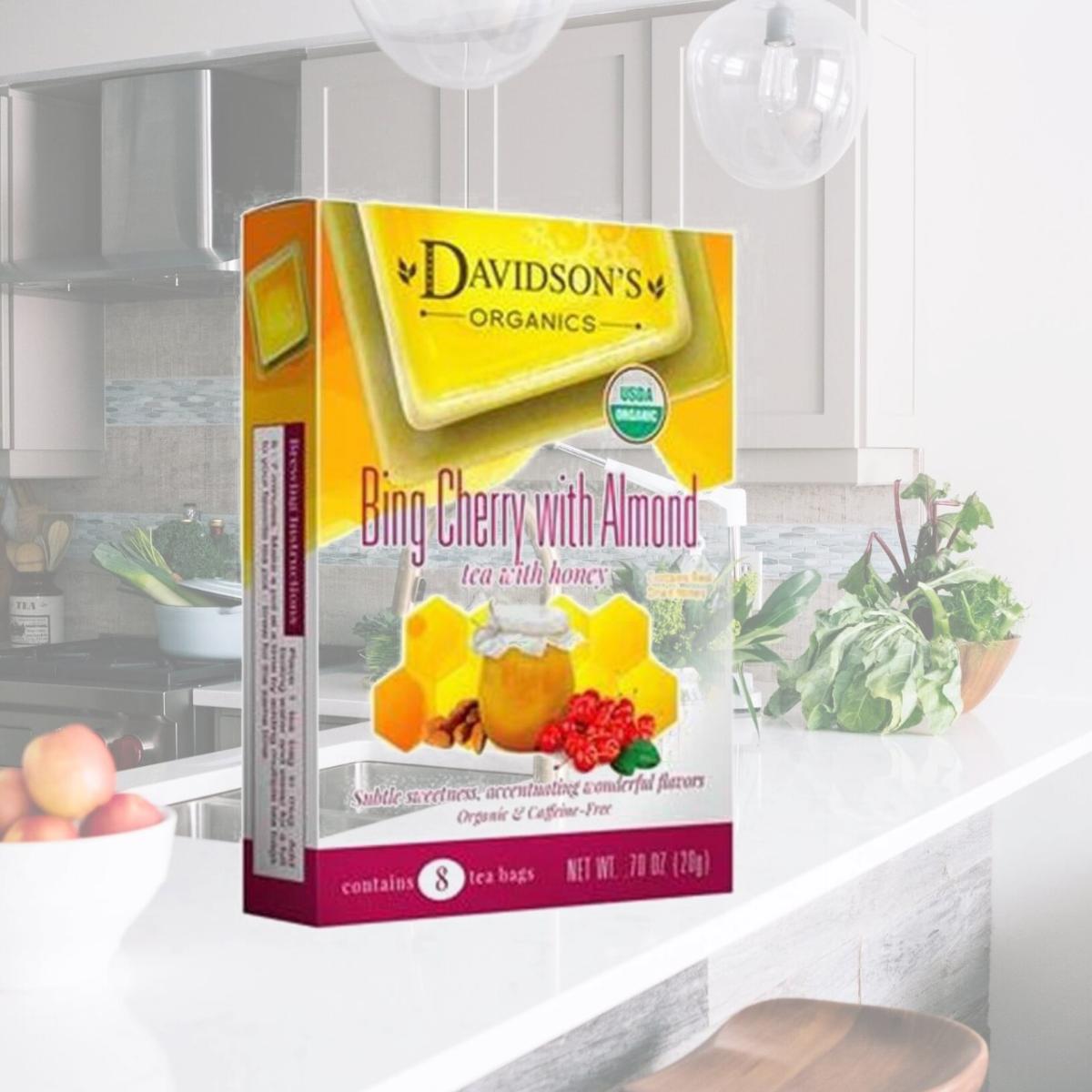 Picture of Davidsons Organics 1104 Single Serve Bing Cherry with Almond Tea - 100 Count