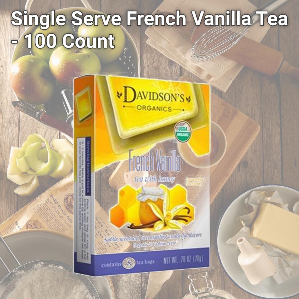 Picture of Davidsons Organics 1105 Single Serve French Vanilla Tea - 100 Count