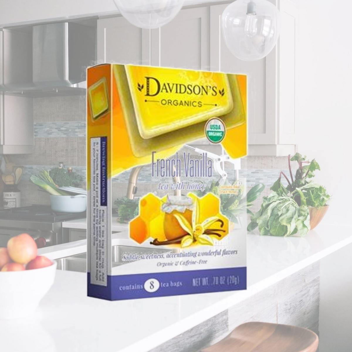 Picture of Davidsons Organics 1105 Single Serve French Vanilla Tea - 100 Count