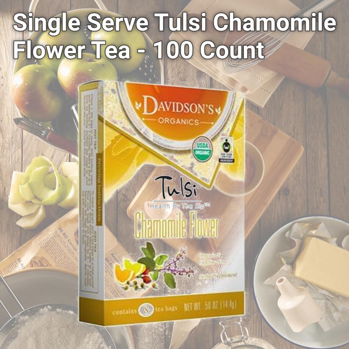 Picture of Davidsons Organics 1106 Single Serve Tulsi Chamomile Flower Tea - 100 Count