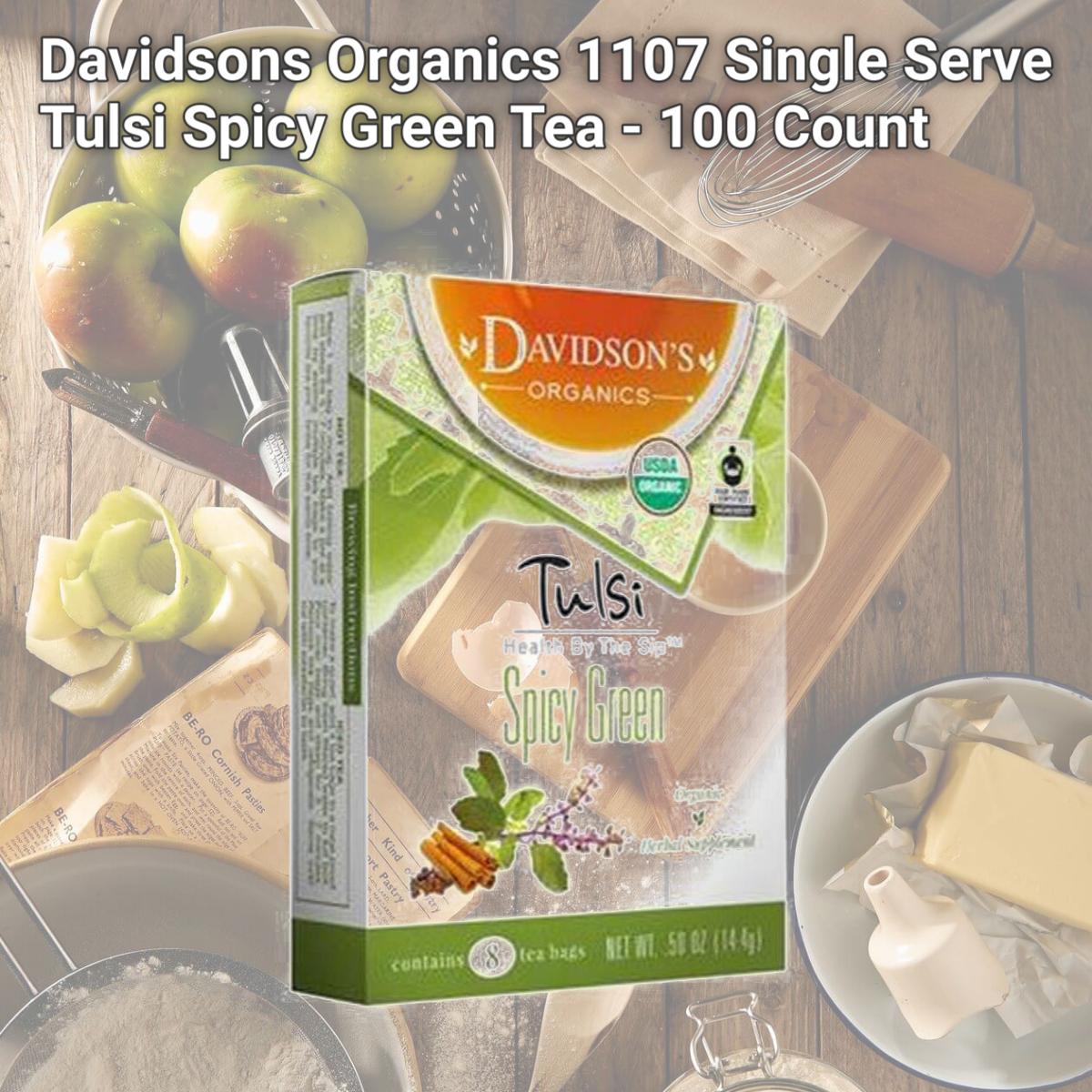 Picture of Davidsons Organics 1107 Single Serve Tulsi Spicy Green Tea - 100 Count
