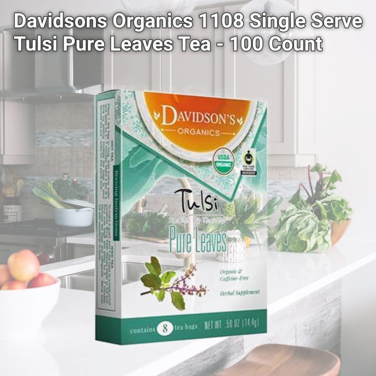 Picture of Davidsons Organics 1108 Single Serve Tulsi Pure Leaves Tea - 100 Count