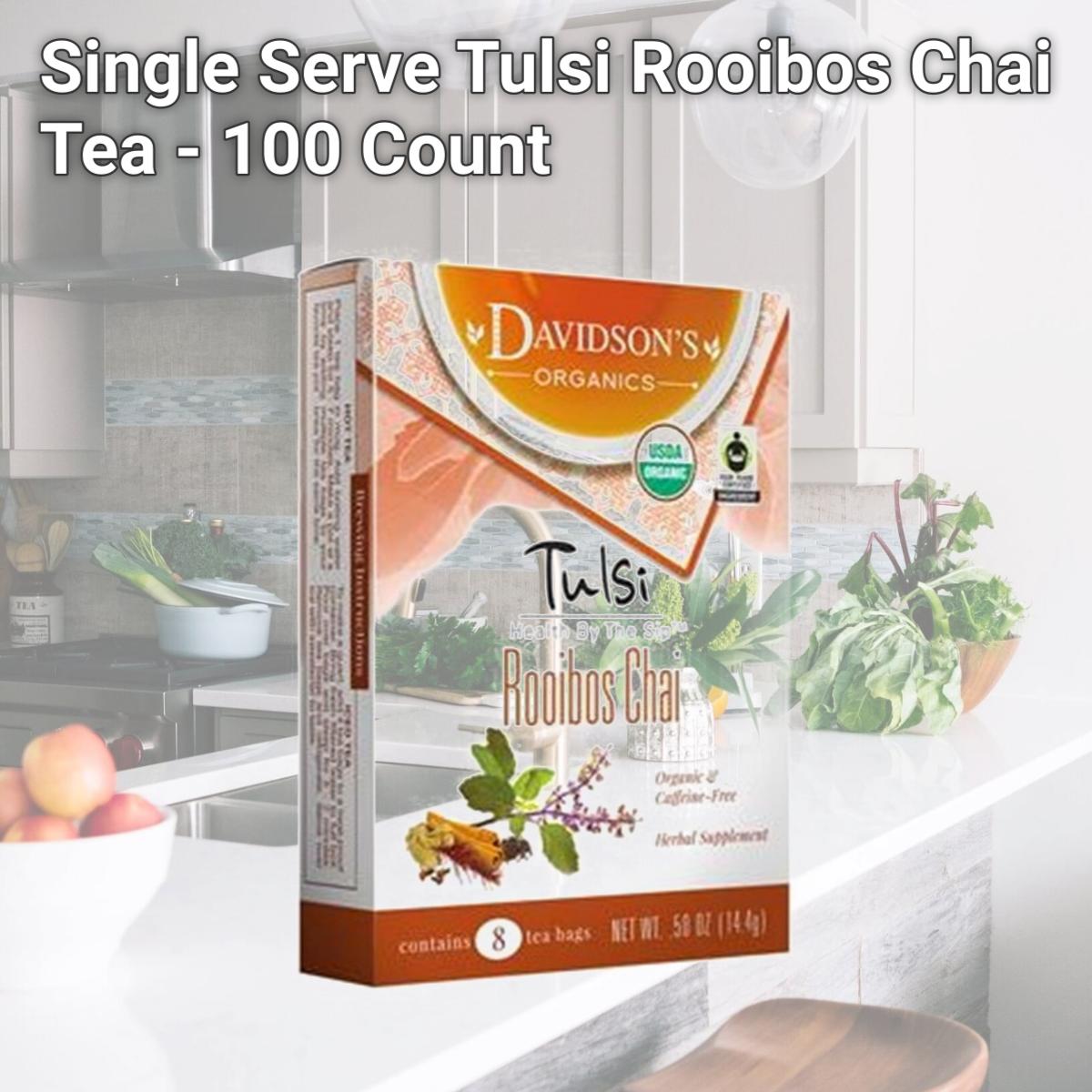 Picture of Davidsons Organics 1109 Single Serve Tulsi Rooibos Chai Tea - 100 Count
