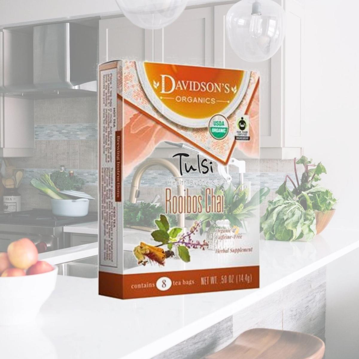 Picture of Davidsons Organics 1109 Single Serve Tulsi Rooibos Chai Tea - 100 Count