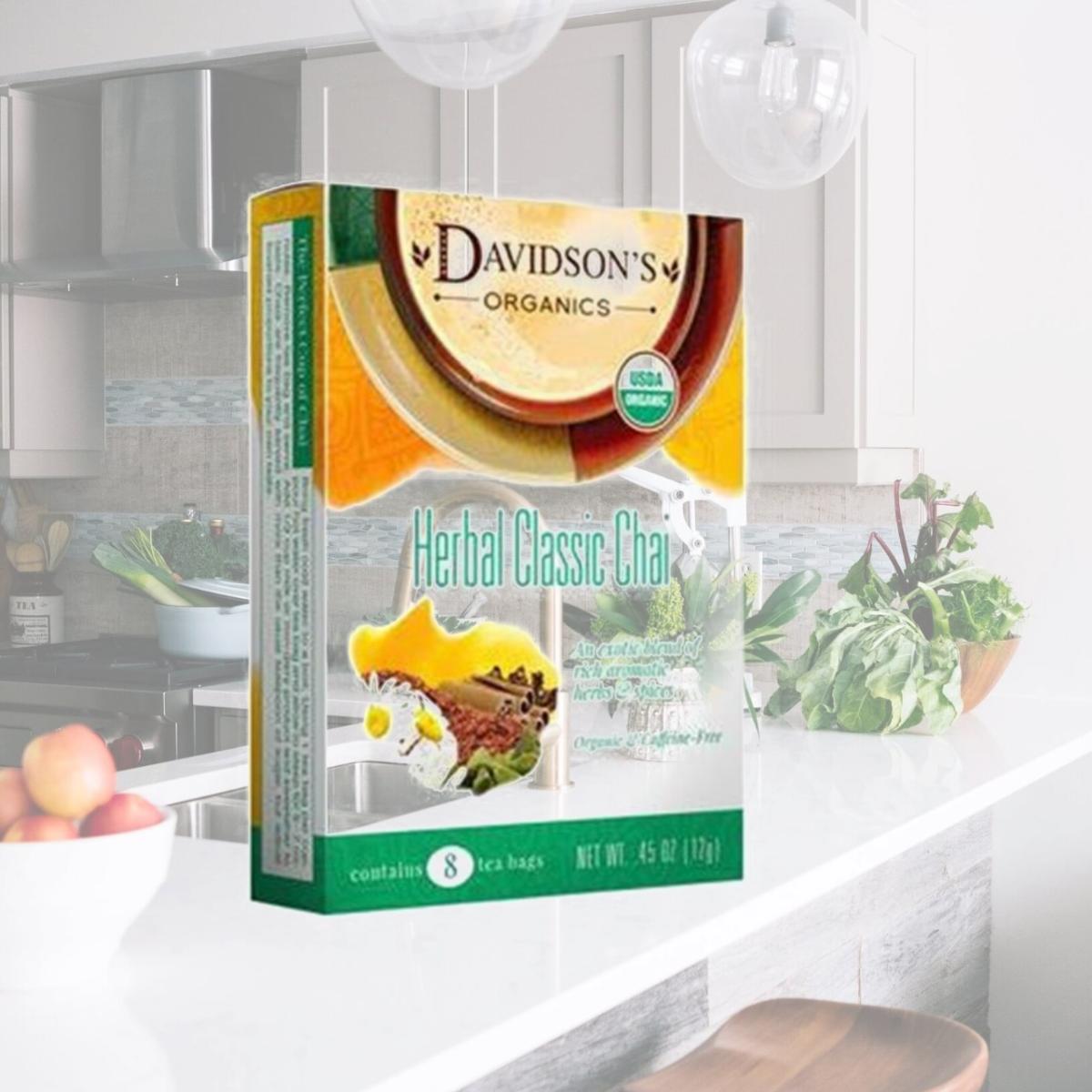 Picture of Davidsons Organics 1113 Single Serve Herbal Classic Chai Tea - 100 Count