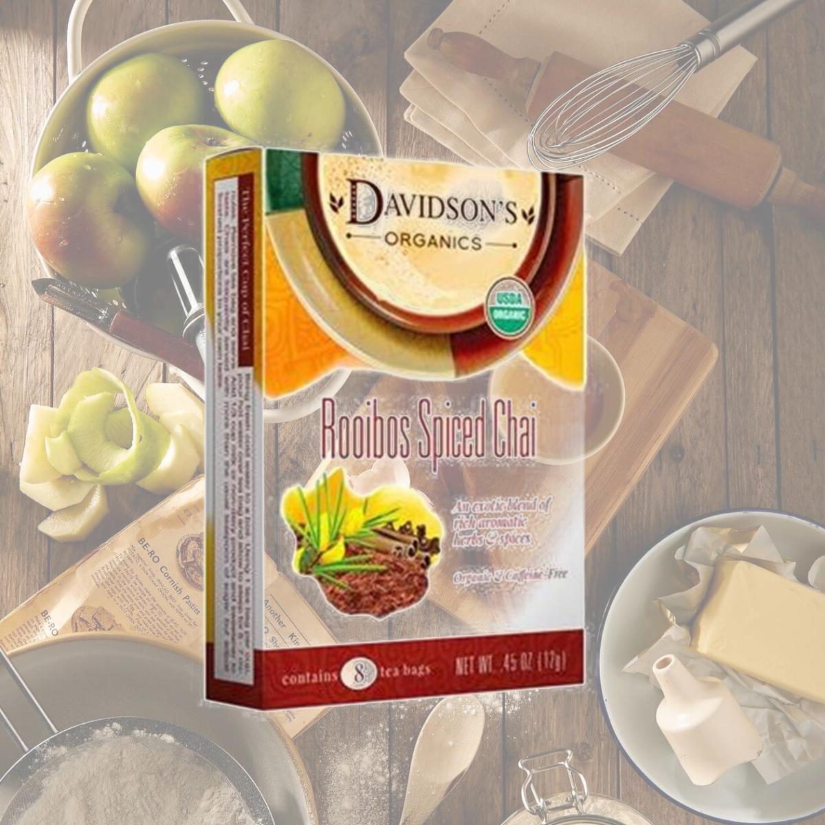 Picture of Davidsons Organics 1115 Single Serve Rooibos Spiced Chai Tea - 100 Count