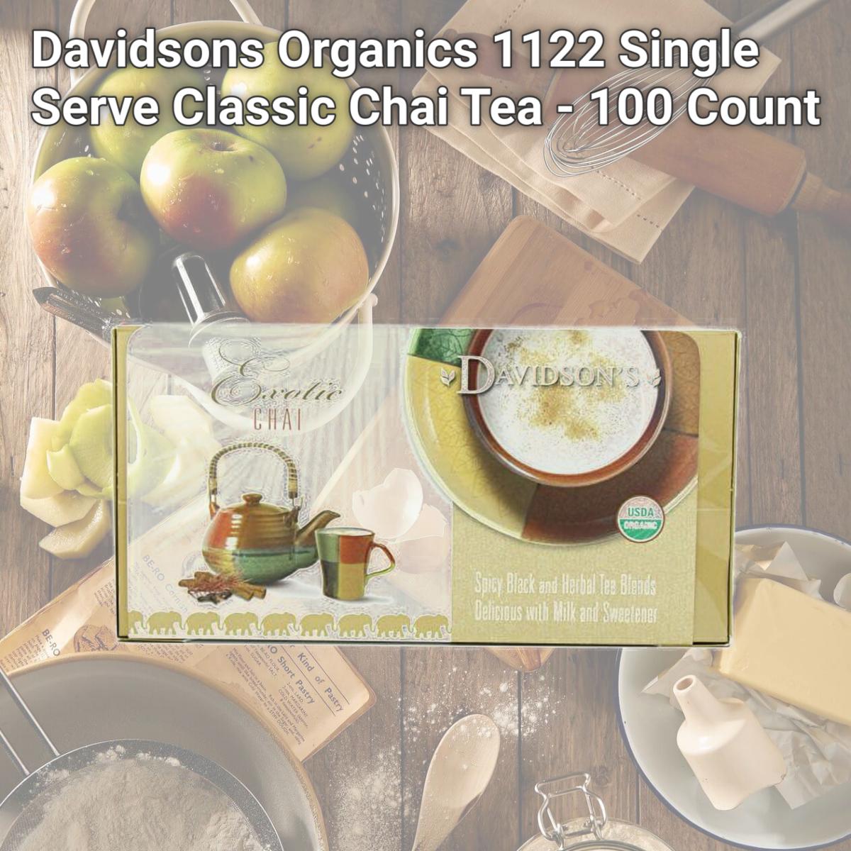 Picture of Davidsons Organics 1122 Single Serve Classic Chai Tea - 100 Count