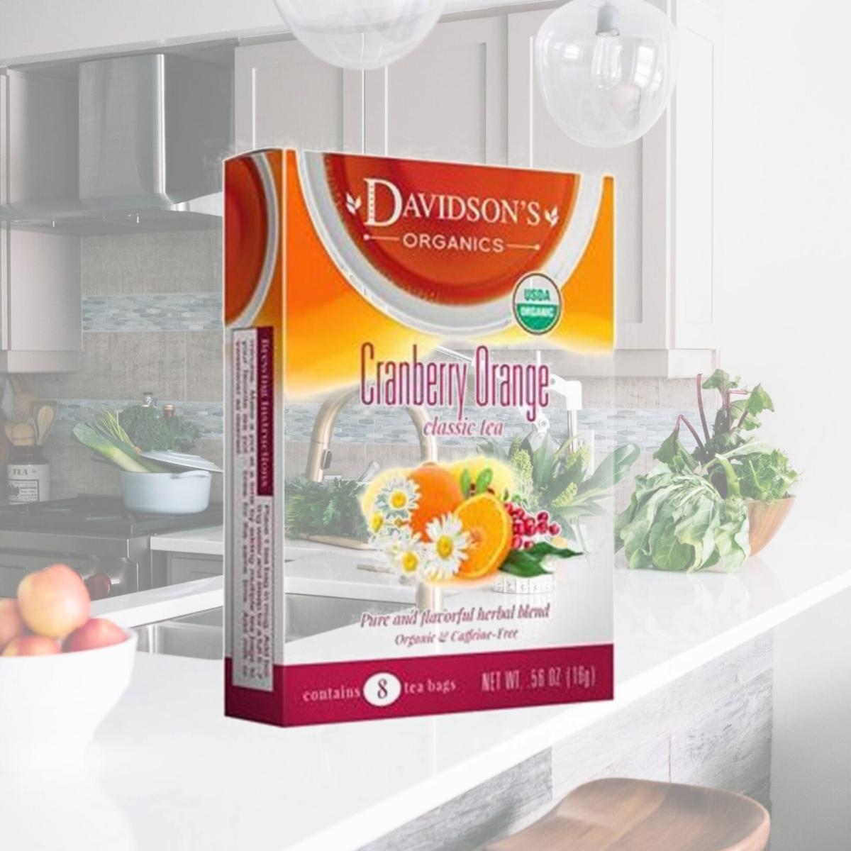 Picture of Davidsons Organics 1128 Single Serve Cranberry Orange Tea - 100 Count