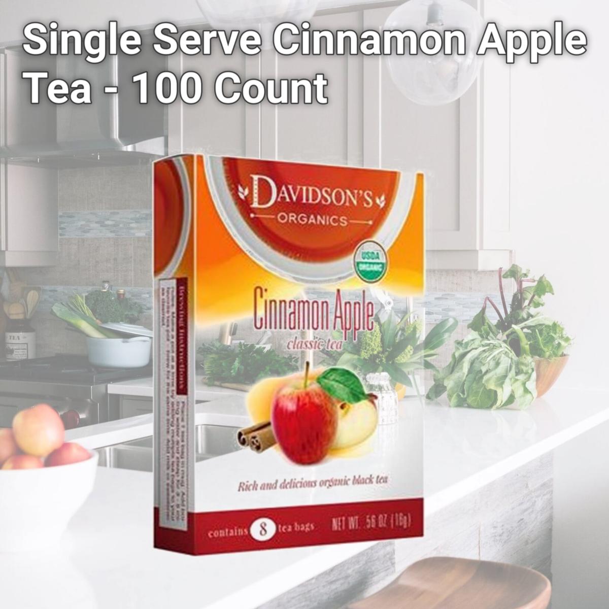 Picture of Davidsons Organics 1130 Single Serve Cinnamon Apple Tea - 100 Count