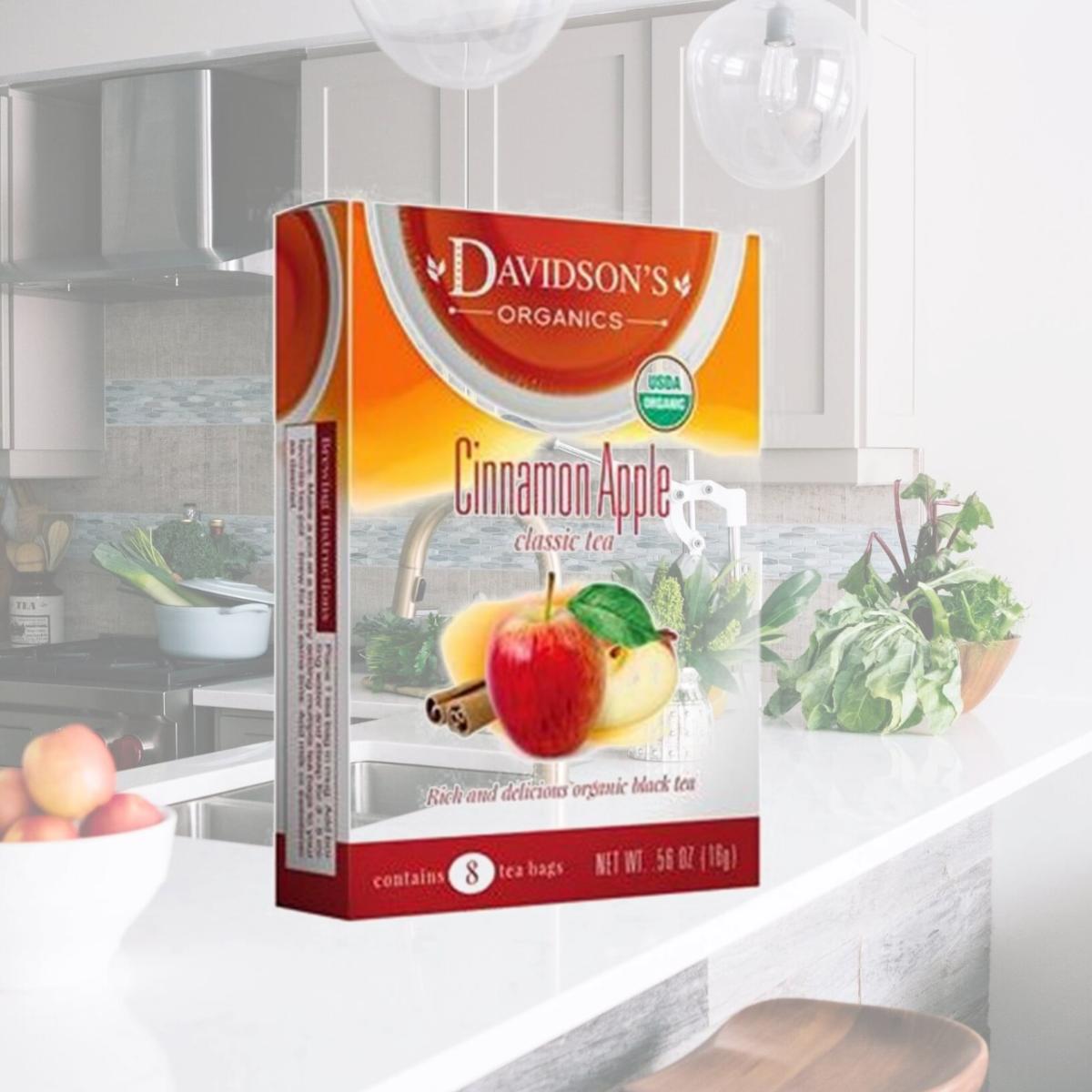 Picture of Davidsons Organics 1130 Single Serve Cinnamon Apple Tea - 100 Count
