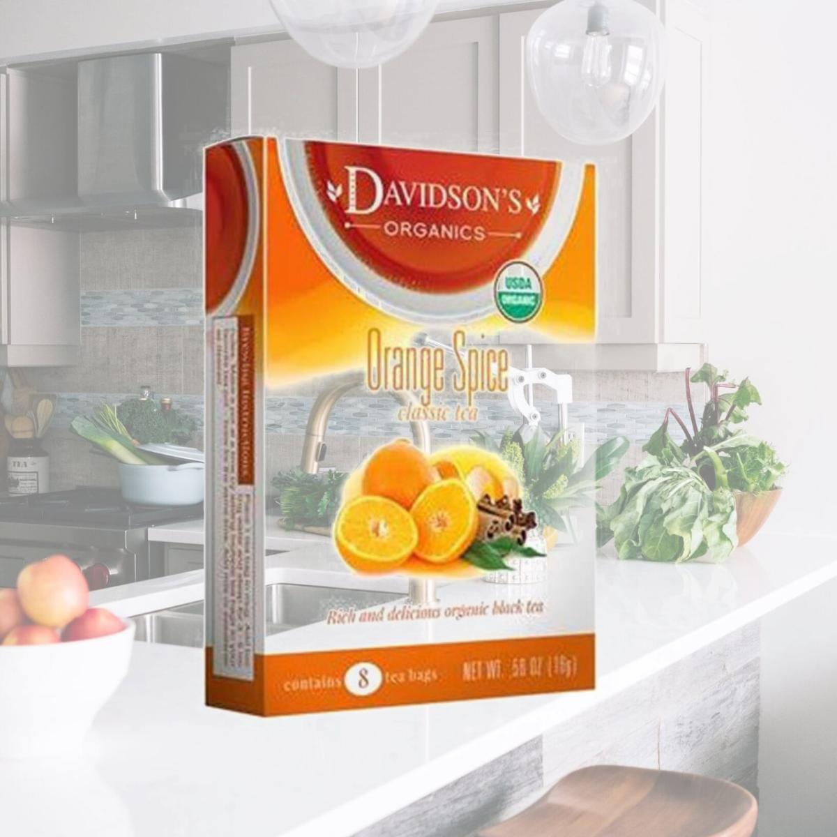Picture of Davidsons Organics 1131 Single Serve Orange Spice Tea - 100 Count