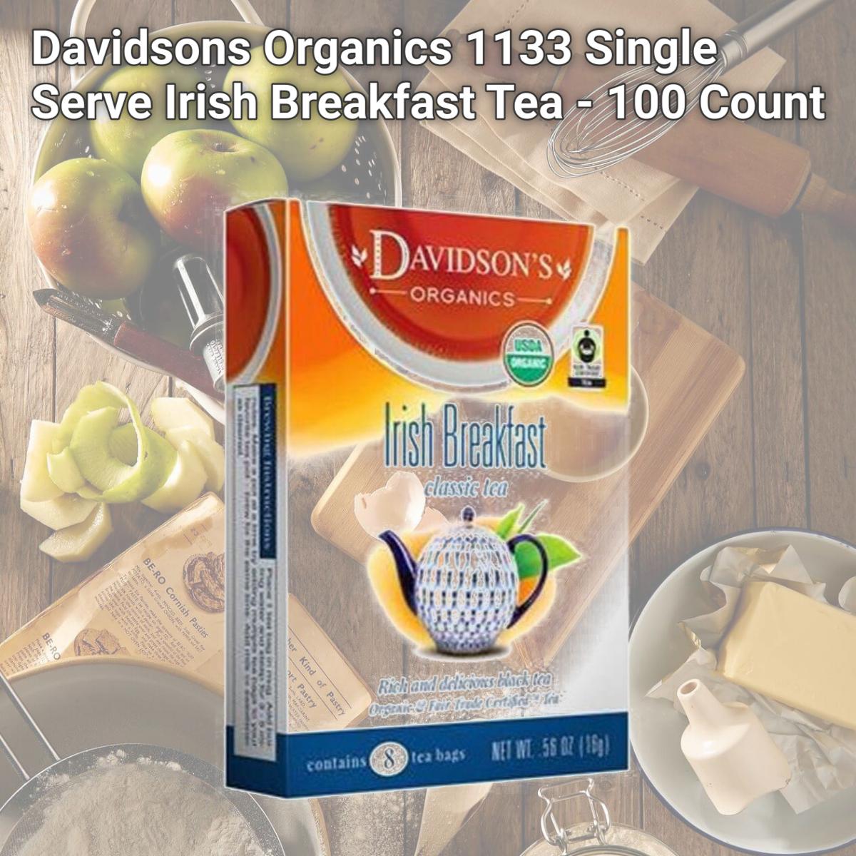 Picture of Davidsons Organics 1133 Single Serve Irish Breakfast Tea - 100 Count