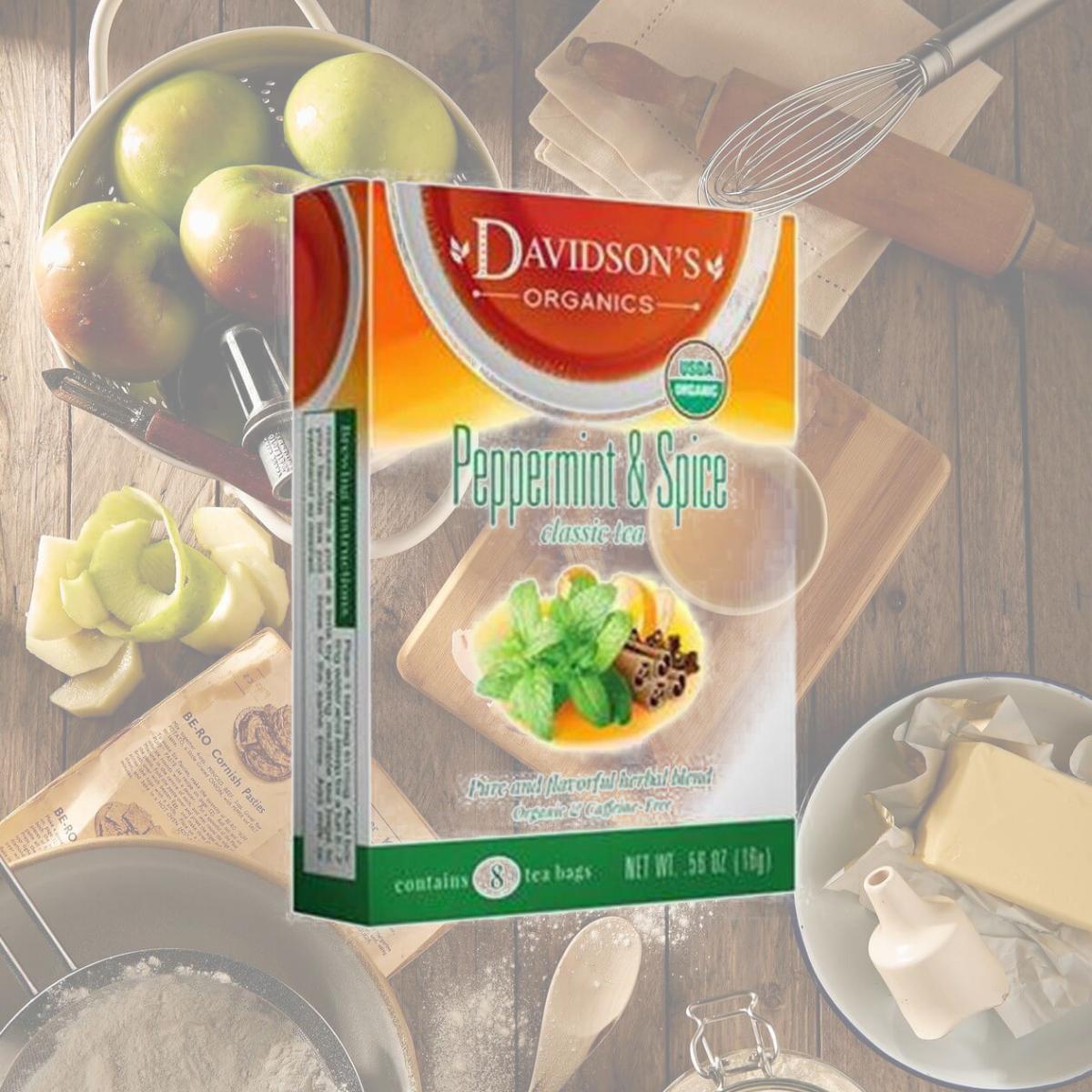 Picture of Davidsons Organics 1134 Single Serve Peppermint & Spice Tea - 100 Count
