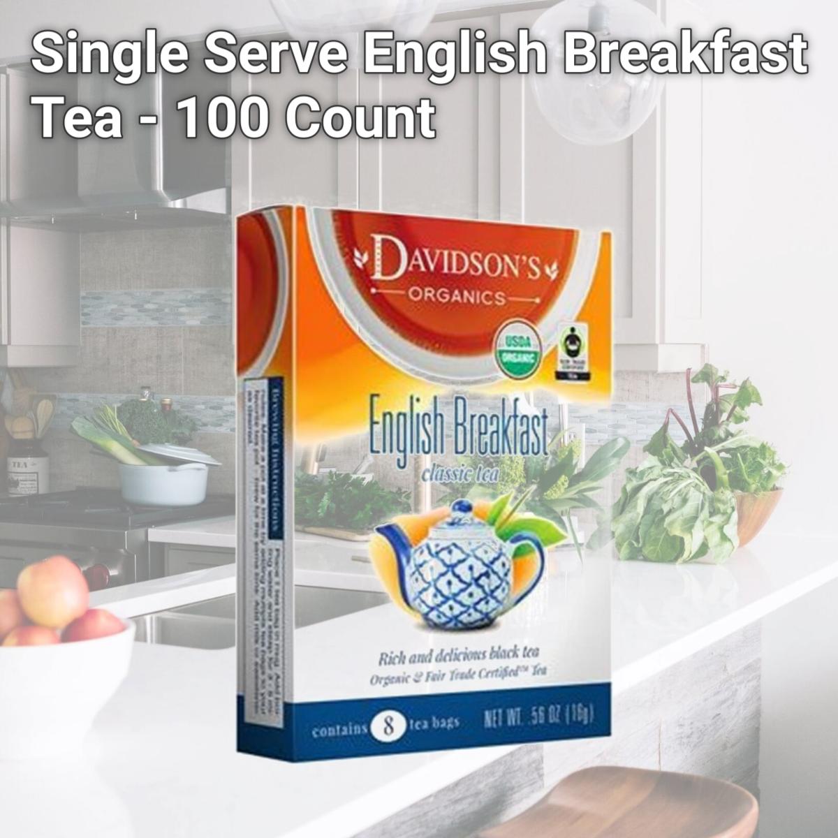 Picture of Davidsons Organics 1138 Single Serve English Breakfast Tea - 100 Count