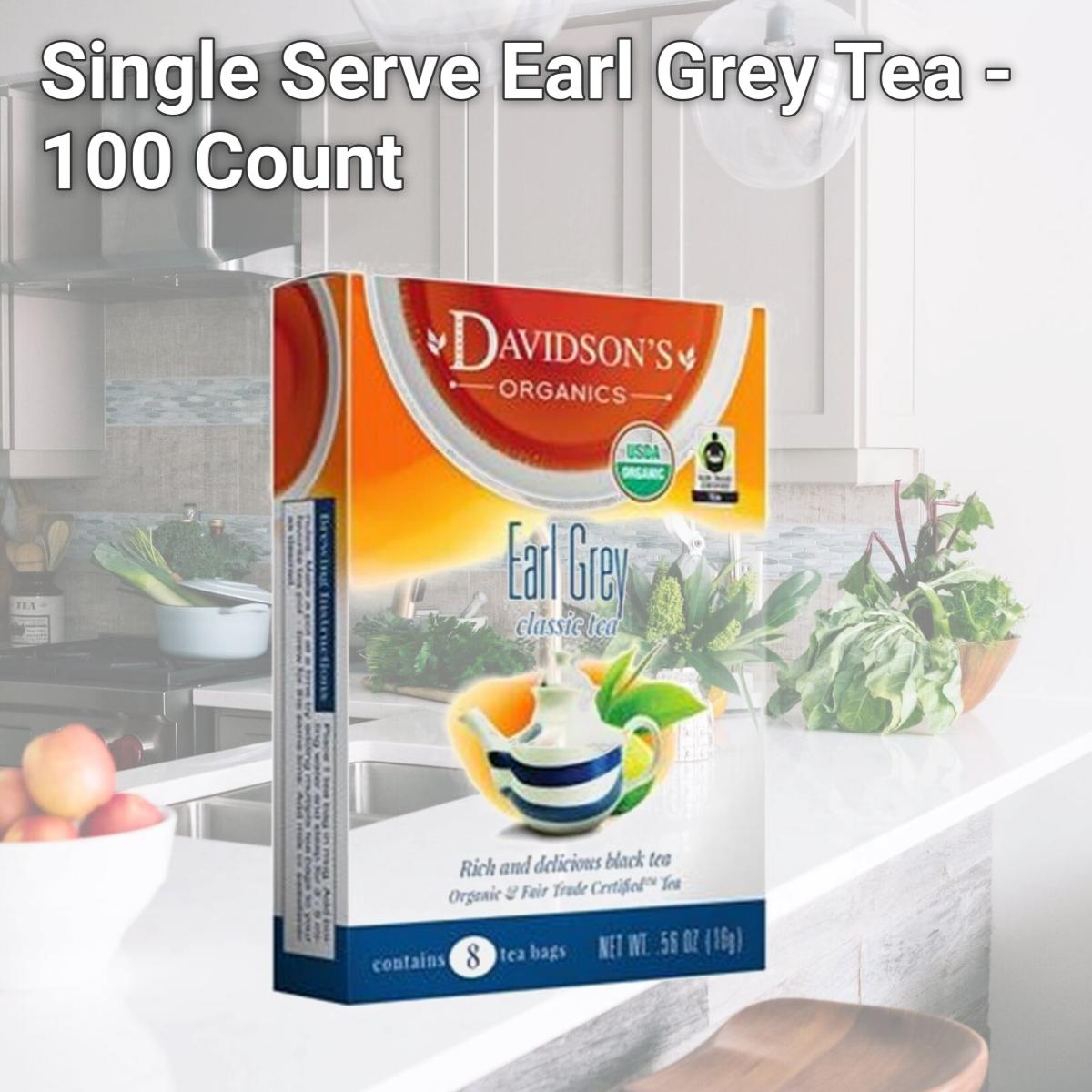 Picture of Davidsons Organics 1139 Single Serve Earl Grey Tea - 100 Count